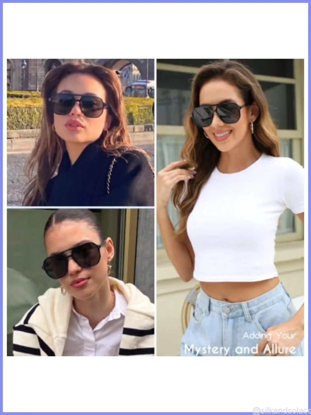Oversized Aviator Sunglasses with Polarized UV Protection Lenses